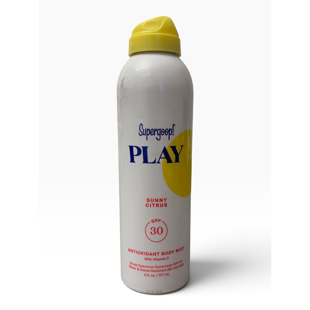 Supergoop! PLAY Antioxidant Body Mist SPF 30 Sunny Citrus 6oz Sunscreen Spray